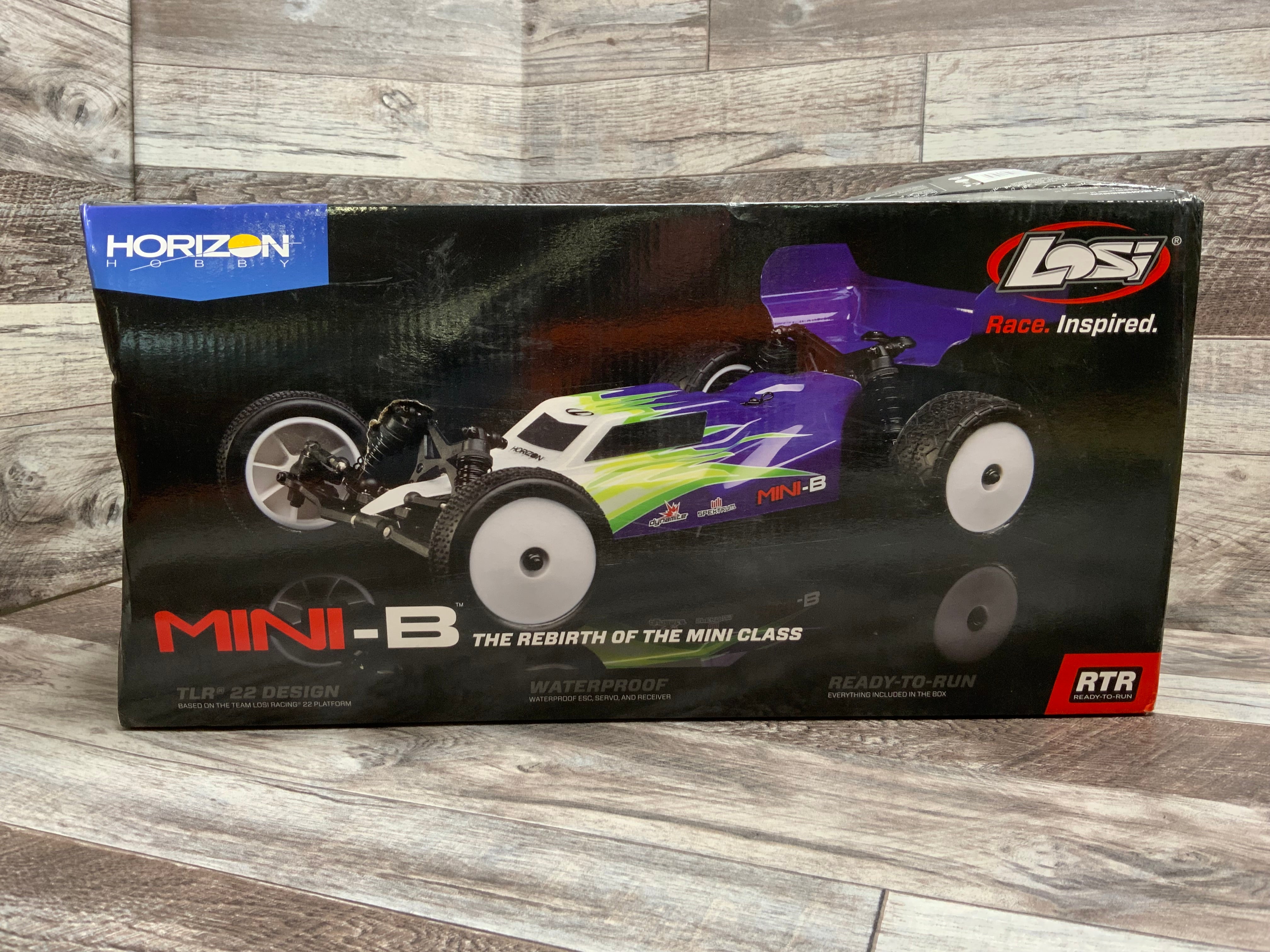 Losi 1/16 Mini-B Pro Roller 2 Wheel Drive Buggy (Black/White) (8136677458158)